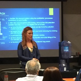 Meg Shank from Apavia (above) talks about the water filtration technology and its impact on the dental industry.